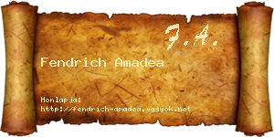 Fendrich Amadea névjegykártya