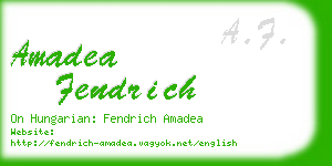amadea fendrich business card